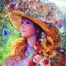 Схема вышивки «Девушка»