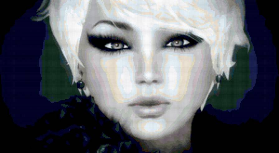 Девушка. - девушка, портрет, черно-белое - предпросмотр