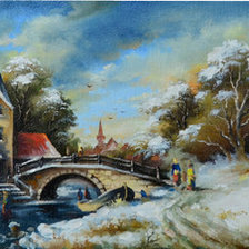 Схема вышивки «holland táj»