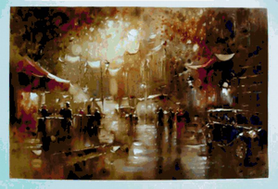 Вечерний Париж - париж, городской пейзаж, город, вечер - предпросмотр