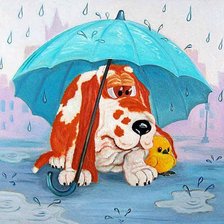 Схема вышивки «под дождем»