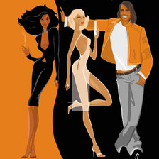 Схема вышивки «трое»