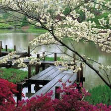 Схема вышивки «Река.»