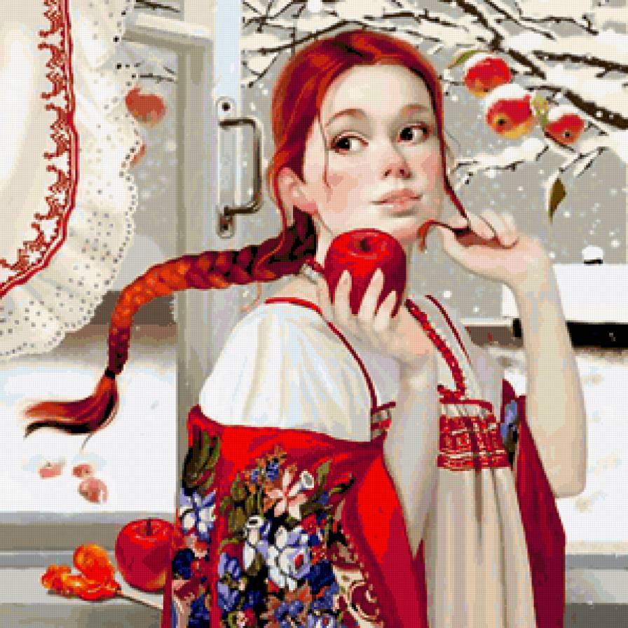 Девушка. - зима, девушка, портрет - предпросмотр