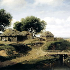 Схема вышивки «Клодт. Село в орловской губернии»