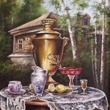 csendélet szamovárral