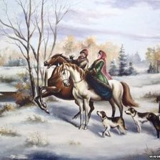 Схема вышивки «vadászat»