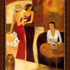 Схема вышивки «в кафе»