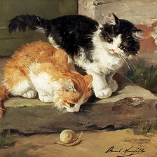 Схема вышивки «Любопытные котята»