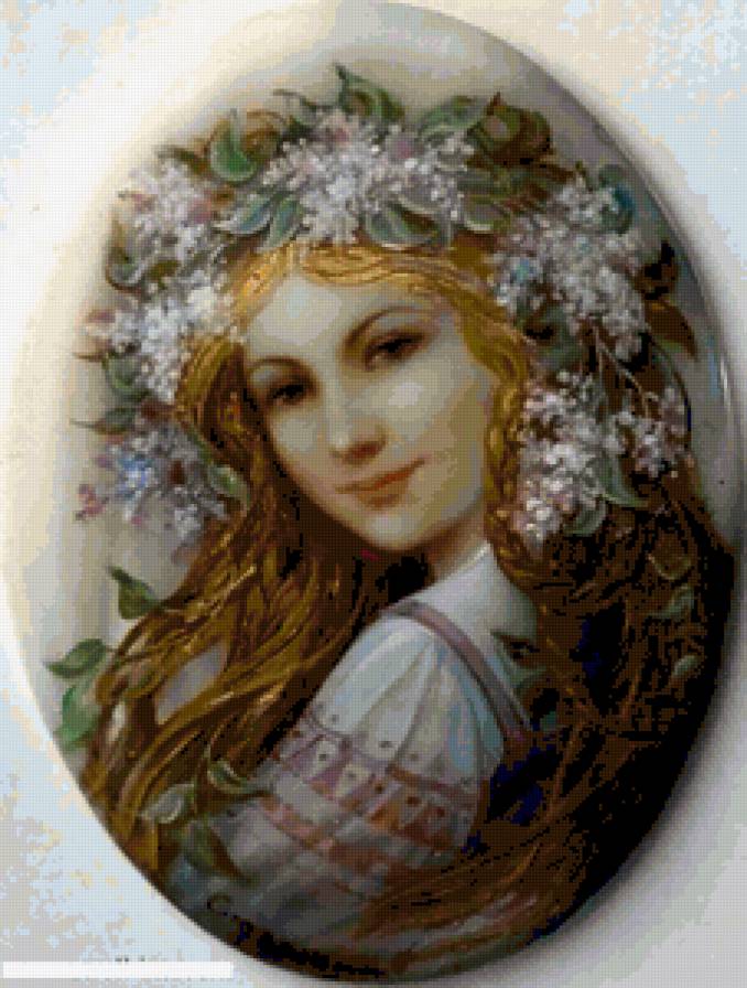 В сиреневом венке - сирень, девушка, венок - предпросмотр