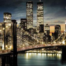 Схема вышивки «Ночной Манхэттен»