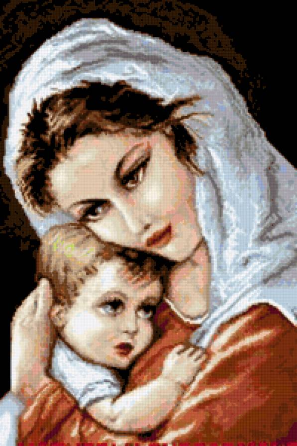 мама - материнство, мать, ребенок, мама, дети, малыш, живопись - предпросмотр