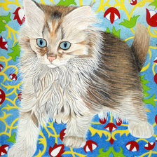 Схема вышивки «котенок»