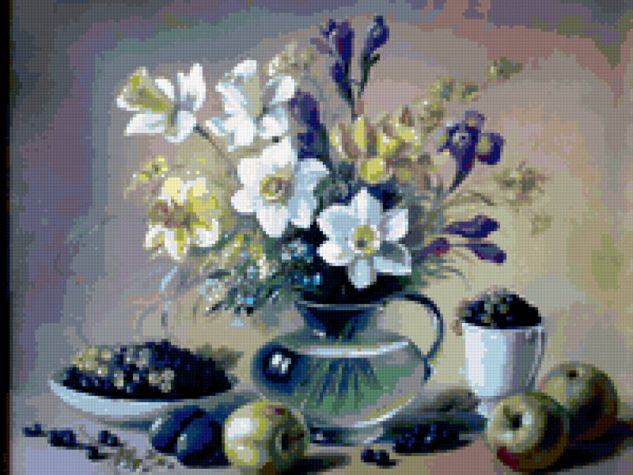 букет - натюрморт букет цветы нарцисы - предпросмотр