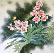 Схема вышивки «орхидеи»