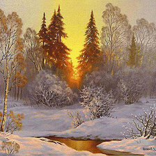 Схема вышивки «зима»