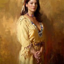 Схема вышивки «indián lányka»