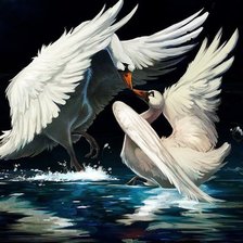 Схема вышивки «Лебеди»