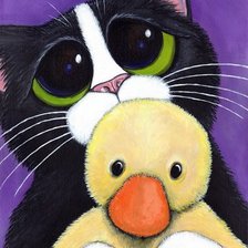 Схема вышивки «Котик»