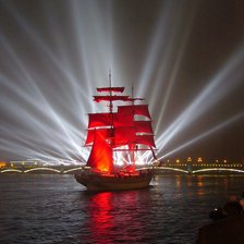 Схема вышивки «Алые паруса»