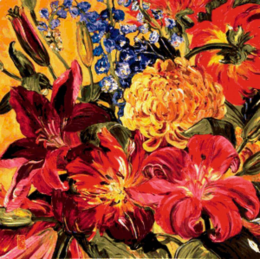 Подушка "Цветы" - подушка "цветы" - предпросмотр