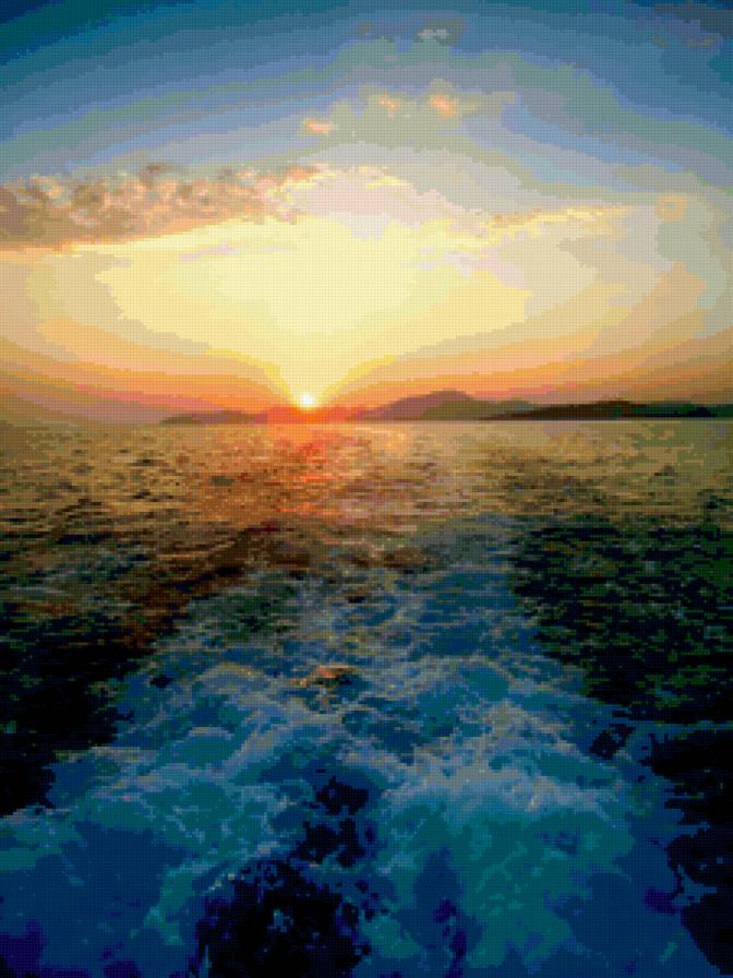 закат на море - предпросмотр