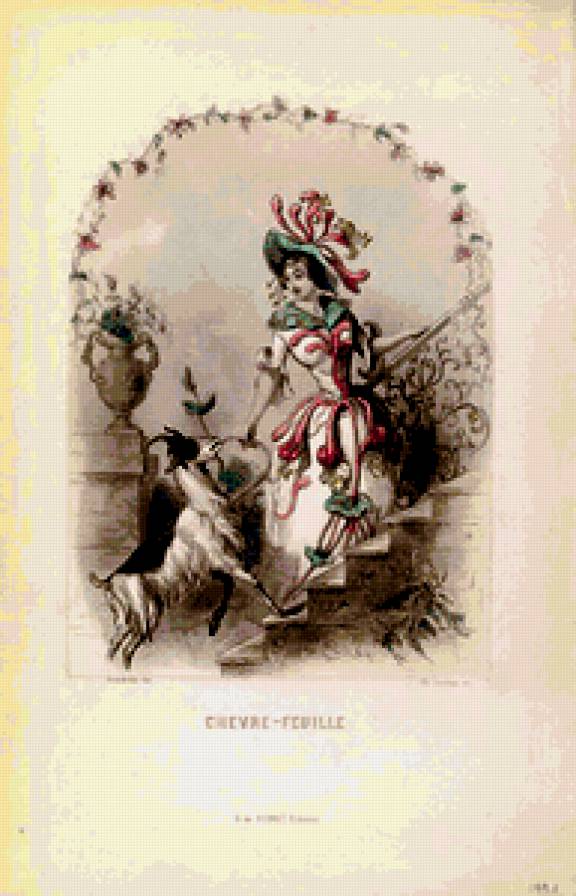 Жерар Гранвиль. - графика, цветы, карикатура., шарж - предпросмотр