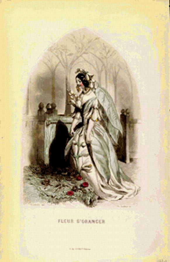 Жерар Гранвиль. - карикатура., графика, цветы, шарж - предпросмотр