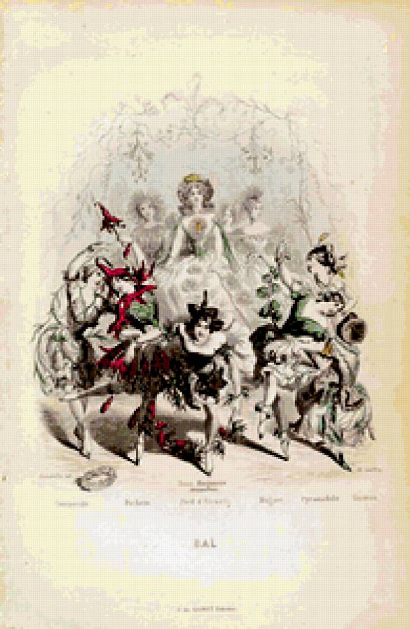 Жерар Гранвиль. - цветы, шарж, карикатура., графика - предпросмотр