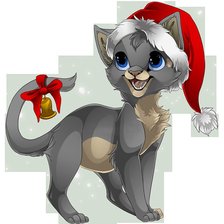 Схема вышивки «кошечка»