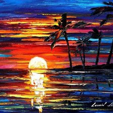 Схема вышивки «Яркий закат»