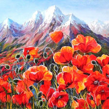 Схема вышивки «маки»