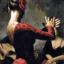 Схема вышивки «фламенко»