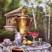 Схема вышивки «самовар»