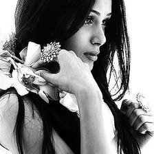 Схема вышивки «Девушка и цветок»