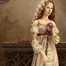 Девушка с цветком