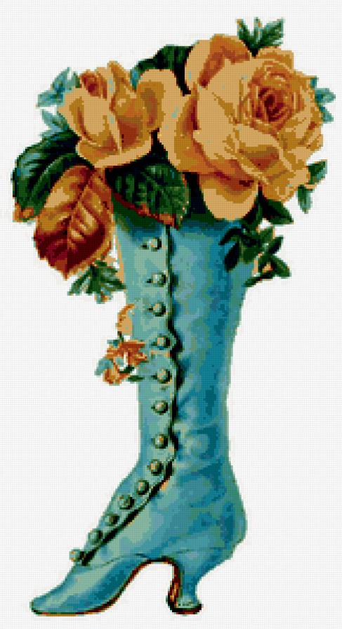 №242917 - цветы, сапог, розы - предпросмотр