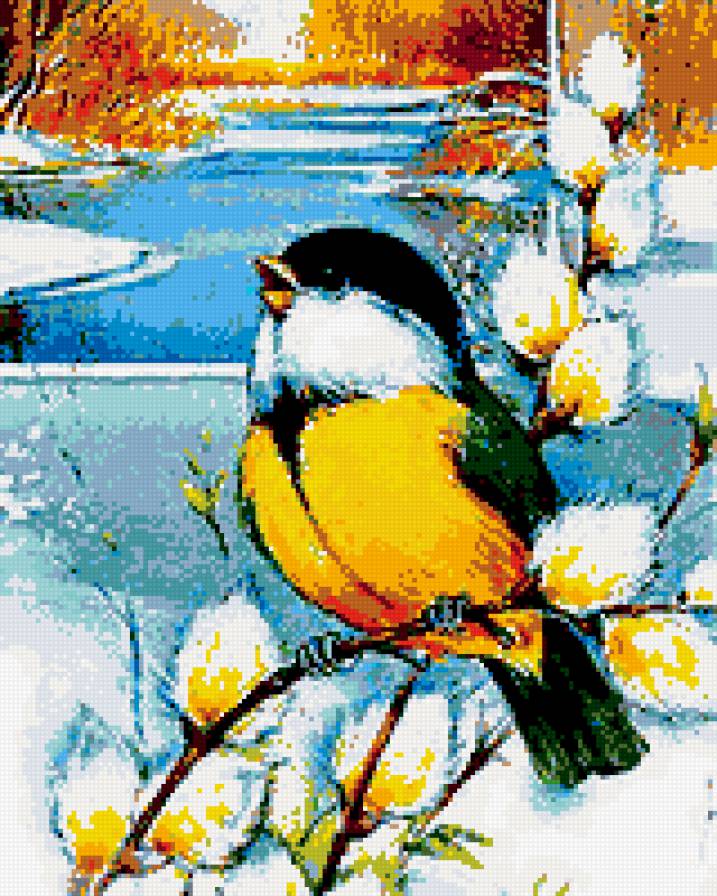 №243092 - синица, весна - предпросмотр