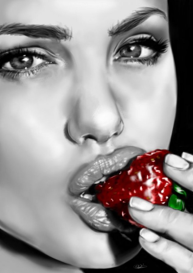 Девушка с клубникой - оригинал