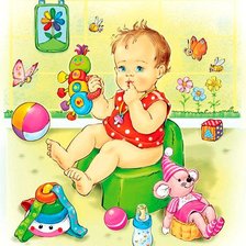 Схема вышивки «Детская картина»