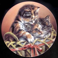 Схема вышивки «Котята»