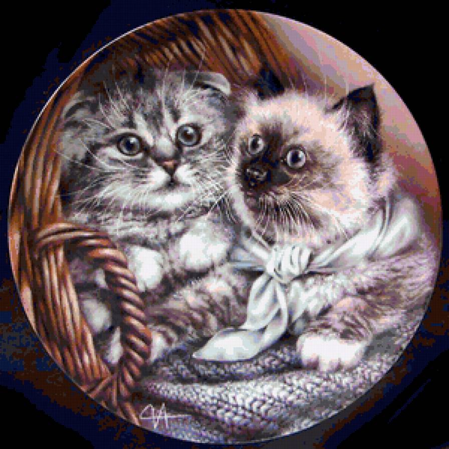 Котята - кошки, котики, животные, панно, котята, малыши, котенок - предпросмотр