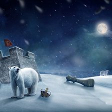 Схема вышивки «Белый медведь»