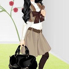 Схема вышивки «Девушка»