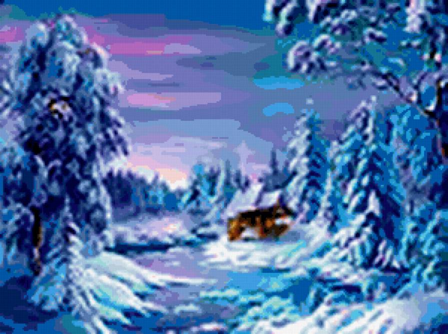 Зима. - пейзаж, зима, природа - предпросмотр