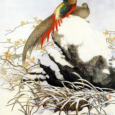 Схема вышивки «фазаны»