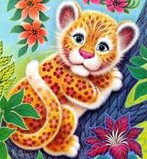 Схема вышивки «тигренок»