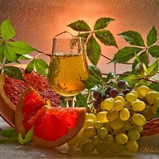 Схема вышивки «натюрморт с грейпфрутом»