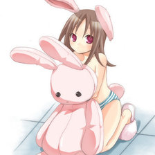 Схема вышивки «Девушка-кролик»