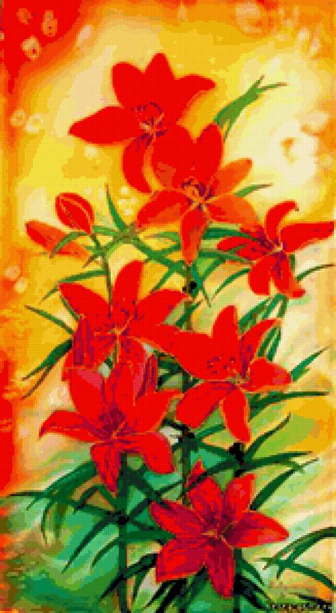 Яркие цветы - лилии, цветы, яркие - предпросмотр